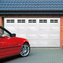 Centurion Georgian Sectional Garage Door White Windows